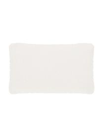 Housse de coussin rectangulaire peluche moelleuse Mille, Crème, larg. 30 x long. 50 cm