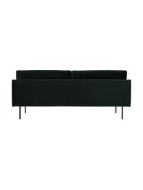 Divano 2 posti in velluto Moby, Rivestimento: velluto (rivestimento in , Struttura: legno di pino massiccio, , Piedini: metallo verniciato a polv, Velluto verde scuro, Larg. 170 x Prof. 95 cm