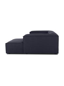 Narożna sofa modułowa Lennon, Tapicerka: 100% poliester Dzięki tka, Stelaż: lite drewno sosnowe, cert, Nogi: tworzywo sztuczne Nogi zn, Ciemnoniebieska tkanina, S 238 x G 180 cm, prawostronna