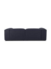 Narożna sofa modułowa Lennon, Tapicerka: 100% poliester Dzięki tka, Stelaż: lite drewno sosnowe, cert, Nogi: tworzywo sztuczne Nogi zn, Ciemnoniebieska tkanina, S 238 x G 180 cm, prawostronna