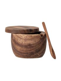 Cukřenka z mangového dřeva se lžičkou Elfa, Akáciové dřevo, Akáciové dřevo, Ø 9 cm, V 8 cm