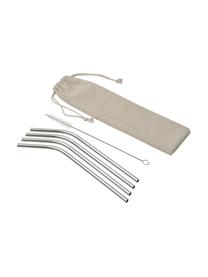 Set cannucce in acciaio inossidabile Hosera 6 pz, Custodia: cotone, Acciaio, beige, Lung. 21 cm