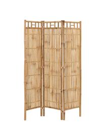 Parawan z rattanu Screen, Trzcina, rattan, drewno bambusowe, Beżowy, S 119 x W 193 cm