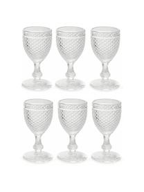 Borrelglaasjes Diamond met reliëf, 6 stuks, Glas, Transparant, Ø 5 x H 10 cm