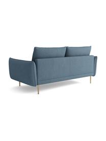 Sofá de terciopelo Largo (3 plazas), Tapizado: terciopelo (100% poliéste, Estructura: madera de haya, aglomerad, Patas: metal con pintura en polv, Terciopelo azul claro, An 210 x F 110 cm