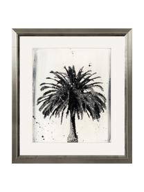 Impresión digital enmarcada L.A. Dream, Ilustración: negro, blanco Marco: plateado, An 60 x Al 70 cm