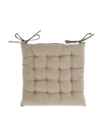 Dwustronna poduszka siedziska na krzesło Duo, Khaki, jasny beżowy, S 40 x D 40 cm
