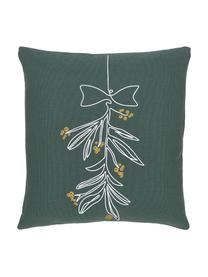 Poszewka na poduszkę z bawełny Lines Mistletoe, 100% bawełna, Zielony, S 45 x D 45 cm