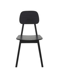 Sillas de madera Akina, 2 uds., Asiento: madera contrachapada chap, Patas: madera de fresno, Negro, An 45 x Al 86 cm