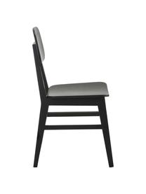 Sillas de madera Akina, 2 uds., Asiento: madera contrachapada chap, Patas: madera de fresno, Negro, An 45 x Al 86 cm