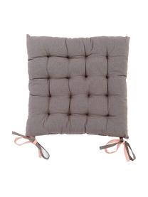 Coussin de chaise réversible rose/gris Duo, 2 pièces, Rose blush, gris, larg. 35 x long. 35 cm