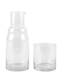 Wasserkaraffe Wadi mit Glas, 800 ml, 2er-Set, Glas, Transparent, H 21 cm , 800 ml