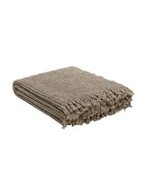 Plaid a nido d'ape Waffle, 100% cotone, Taupe, Larg. 130 x Lung. 170 cm