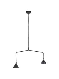 Lampa wisząca z metalu Cast, Czarny, S 66 x W 32 cm