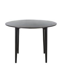 Okrągły stół do jadalni z drewna mangowego Archie, Lite drewno mangowe, lakierowane, Czarny, Ø 110 x W 75 cm