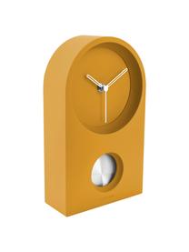 Zegar stołowy Taut, Tworzywo sztuczne (ABS), Żółty, odcienie srebrnego, S 15 x W 25 cm
