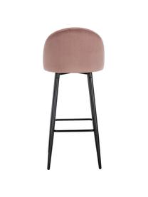 Sametová barová židle Amy, Růžová, Š 45 cm, V 103 cm