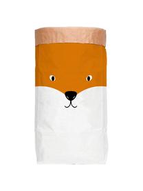 Opbergzak Fox, Gerecycled papier, Wit, oranje, B 60 x H 90 cm