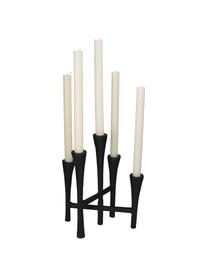 Candelabro Duo, Alluminio rivestito, Nero, Larg. 24 x Alt. 29 cm