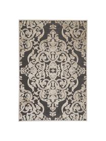 Tapis en viscose gris vintage Marigot, Gris, crème