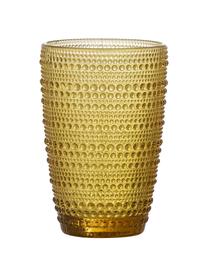 Vaso de agua Blia, Vidrio tintado, Amarillo, Ø 9 x Al 13 cm, 375 ml