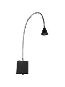 Verstellbare LED-Wandleuchte Buddy, Lampenschirm: Metall, beschichtet, Schwarz, 50 x 60 cm