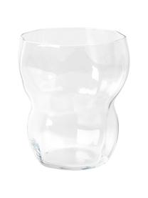 Ručne fúkané poháre na vodu v organickom tvare Limfjord, 4 ks, Sklo, Priehľadná, Ø 8 x V 9 cm, 250 ml
