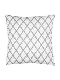 Housse de coussin 40x40 gris et blanc Romy, Gris, crème