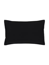 Housse de coussin noire Mads, 100 % coton, Noir, larg. 30 x long. 50 cm