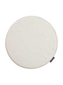 Galette de chaise ronde Luis, 2 pièces, 100 % polyester, Beige clair, Ø 37 cm