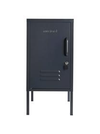 Szafka nocna z metalu The Shorty, Stal malowana proszkowo, Antracytowy, S 35 x H 72 cm