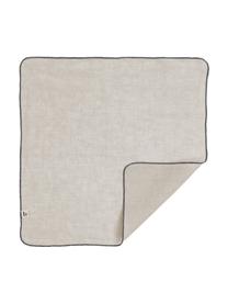 Servilletas de lino Gracie, 2 uds., 100% lino, Gris pardo, An 45 x L 45 cm