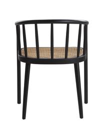 Silla de madera con tejido vienés Stocksund, Asiento: ratán, Negro, beige, An 56 x F 54 cm