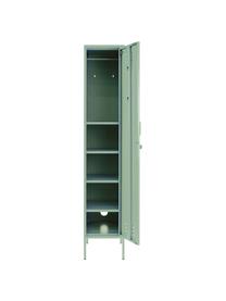 Malá šatníková skriňa Skinny, Oceľ s práškovým náterom, Šalviovozelená, Š 35 x V 183 cm