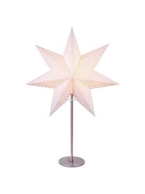 Étoile lumineuse Bobo, Blanc, couleur argentée, larg. 34 x haut. 51 cm