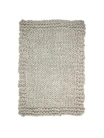 Petit plaid tricoté en laine Fern, Gris