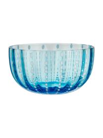 Cuencos de vidrio soplados Perle, 6 uds., Vidrio, Transparente, blanco, azul, ámbar, violeta pastel, azul, verde hierva, Ø 12 x Al 6 cm