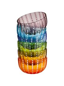 Mundgeblasene Schälchen Perle in Bunt, 6er-Set, Glas, Bernsteinfarben, Lila, Türkis, Blau, Grasgrün, Orange, Ø 12 x H 6 cm