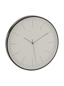 Reloj grande de pared Gerbert, Aluminio recubierto, Negro, Ø 40 cm