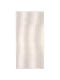 Set de toallas a rayas Viola, 3 uds., Color arena, blanco crema, Set de diferentes tamaños
