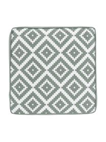 Cojín de asiento alto Miami, Funda: 100% algodón, Verde salvia, blanco, An 40 x L 40 cm