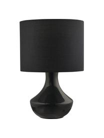 Kleine Tischlampe Rosia, Lampenschirm: Polyester, Schwarz, Ø 18 x H 26 cm