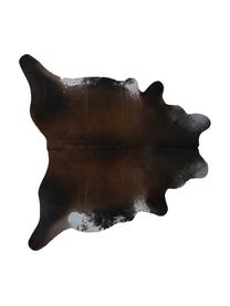 Tappeto di pelle bovina Acquario, Pelle di mucca, Marrone scuro, Pelle di mucca unica 940, 160 x 180 cm