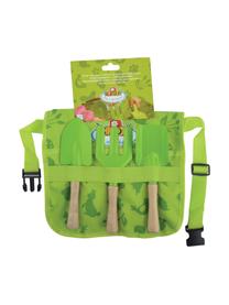 Set cinturón de herramientas de jardinería infantil Little Gardener, 4 pzas., Verde, An 29 x Al 25 cm
