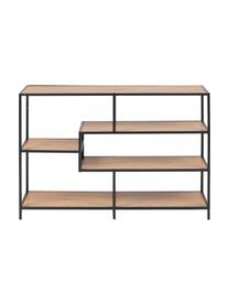 Regal Seaford, Einlegeböden: Mitteldichte Holzfaserpla, Gestell: Metall, pulverbeschichtet, Holzoptik, Schwarz, B 114 x H 78 cm