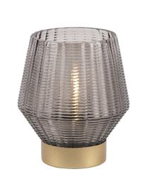 Portavelas LED Votive, Vidrio, Gris, Ø 12 x Al 14 cm