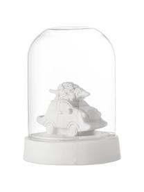 Objeto luminoso Auba, funciona a pilas, Porcelana, vidrio, Blanco, transparente, Ø 9 x Al 12 cm