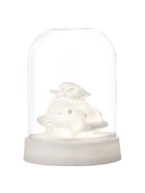 Objeto luminoso Auba, funciona a pilas, Porcelana, vidrio, Blanco, transparente, Ø 9 x Al 12 cm