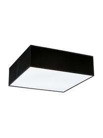 Moderne Deckenleuchte Mitra, Lampenschirm: Kunststoff, Diffusorscheibe: Kunststoff, Rahmen: Schwarz Diffusor: Weiss, 35 x 12 cm