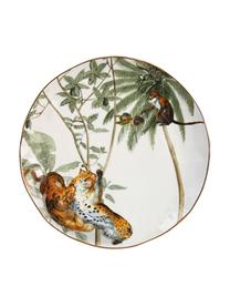 Sada snídaňových talířů s tropickým vzorem Animaux, 4 díly, Porcelán, Více barev, Ø 20 cm